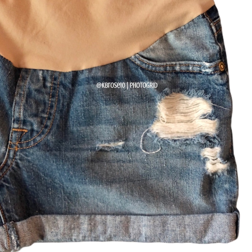 ‼️SOLD‼️7 For All Mankind Maternity Jean Shorts - Picture 3 of 8